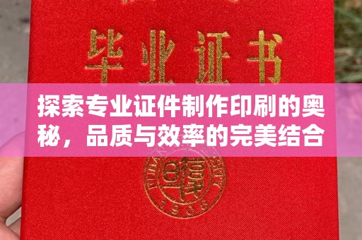 息县探索专业证件制作印刷的奥秘，品质与效率的完美结合